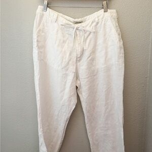 St. John's Bay White Sweatpants Relaxed Fit Drawstring